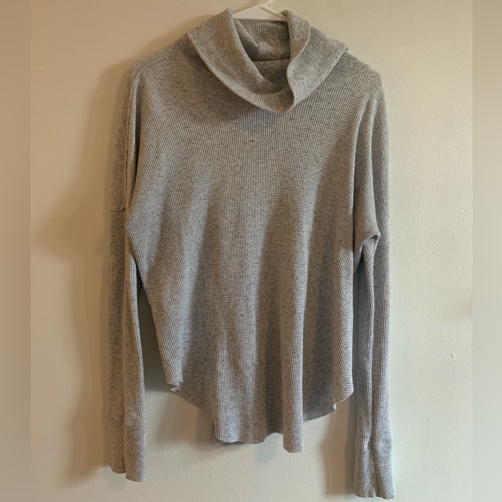TNA Light Gray Cowl Neck Sweater
